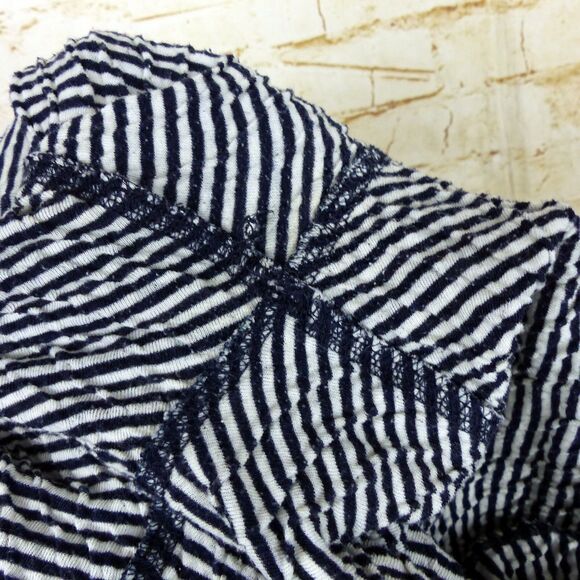 Sundry Jogger Sweatpants Women 2 26x28 White Blue Stripe Seersucker Knit Lounge - Picture 9 of 9